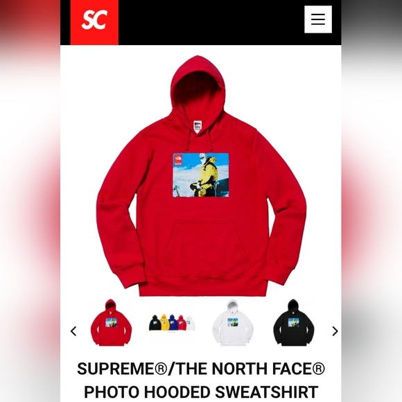 Supreme X The North Face Photo Hooded Sweatshirt *FW18* *NIB  